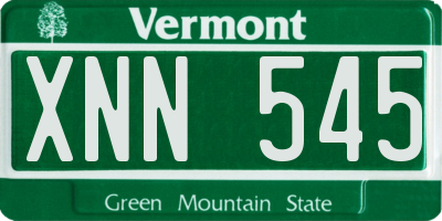 VT license plate XNN545