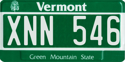 VT license plate XNN546