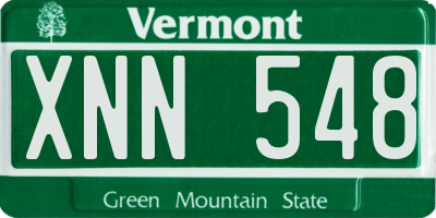 VT license plate XNN548
