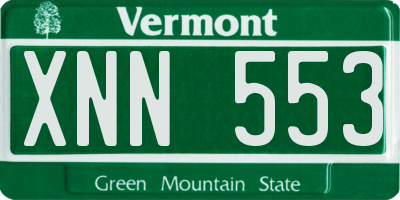 VT license plate XNN553