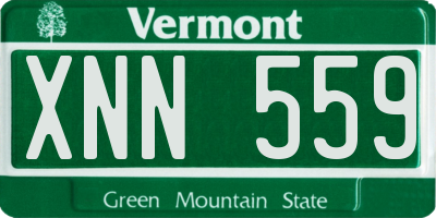 VT license plate XNN559