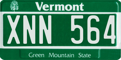 VT license plate XNN564