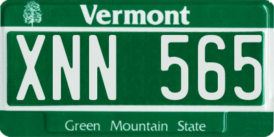 VT license plate XNN565