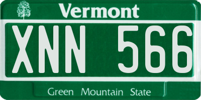 VT license plate XNN566