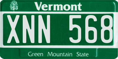 VT license plate XNN568