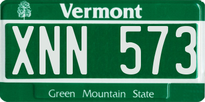 VT license plate XNN573