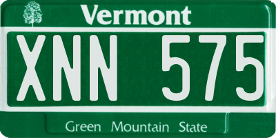 VT license plate XNN575