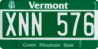 VT license plate XNN576