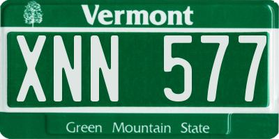 VT license plate XNN577