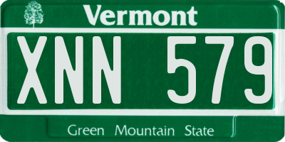 VT license plate XNN579