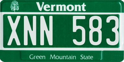 VT license plate XNN583