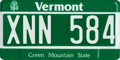 VT license plate XNN584