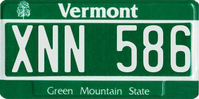 VT license plate XNN586