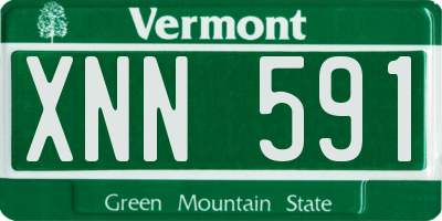 VT license plate XNN591