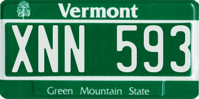 VT license plate XNN593