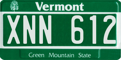 VT license plate XNN612