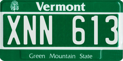 VT license plate XNN613