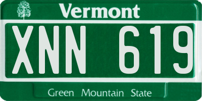 VT license plate XNN619