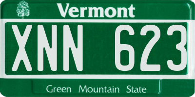 VT license plate XNN623