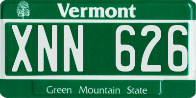 VT license plate XNN626
