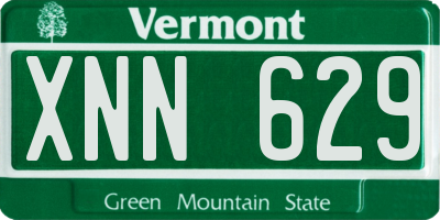 VT license plate XNN629