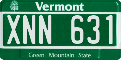 VT license plate XNN631