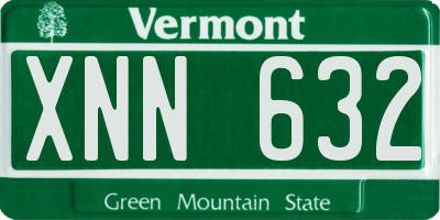 VT license plate XNN632
