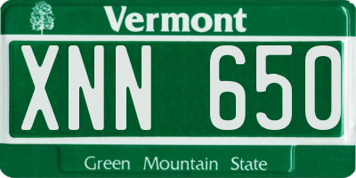 VT license plate XNN650