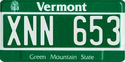 VT license plate XNN653