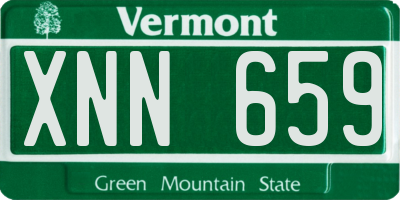 VT license plate XNN659