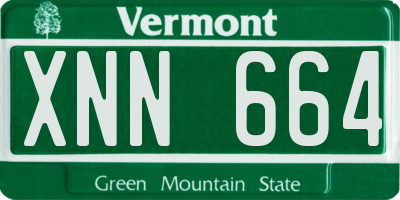 VT license plate XNN664