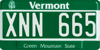 VT license plate XNN665