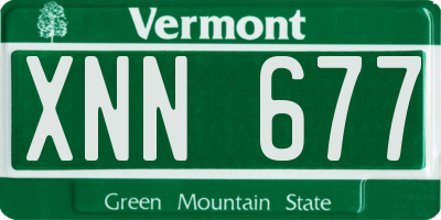 VT license plate XNN677