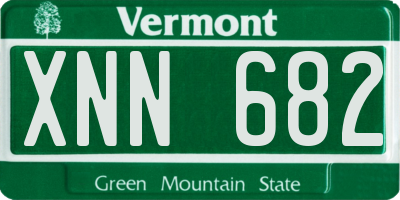 VT license plate XNN682