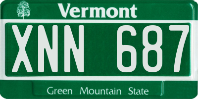VT license plate XNN687