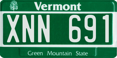 VT license plate XNN691