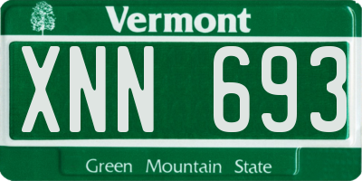 VT license plate XNN693