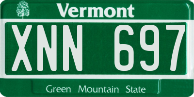 VT license plate XNN697