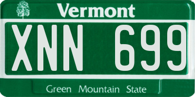 VT license plate XNN699