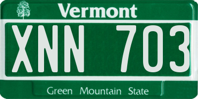 VT license plate XNN703