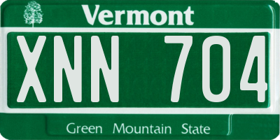 VT license plate XNN704