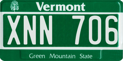VT license plate XNN706
