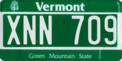 VT license plate XNN709