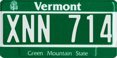 VT license plate XNN714