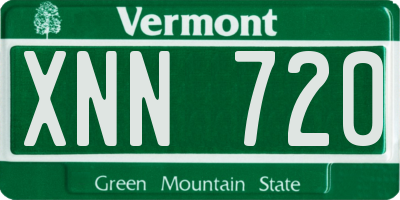 VT license plate XNN720