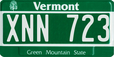 VT license plate XNN723