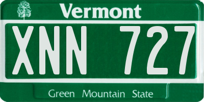 VT license plate XNN727