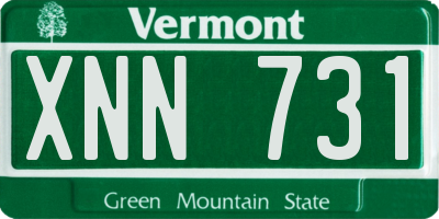VT license plate XNN731