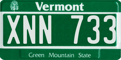 VT license plate XNN733