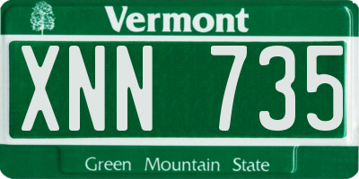 VT license plate XNN735